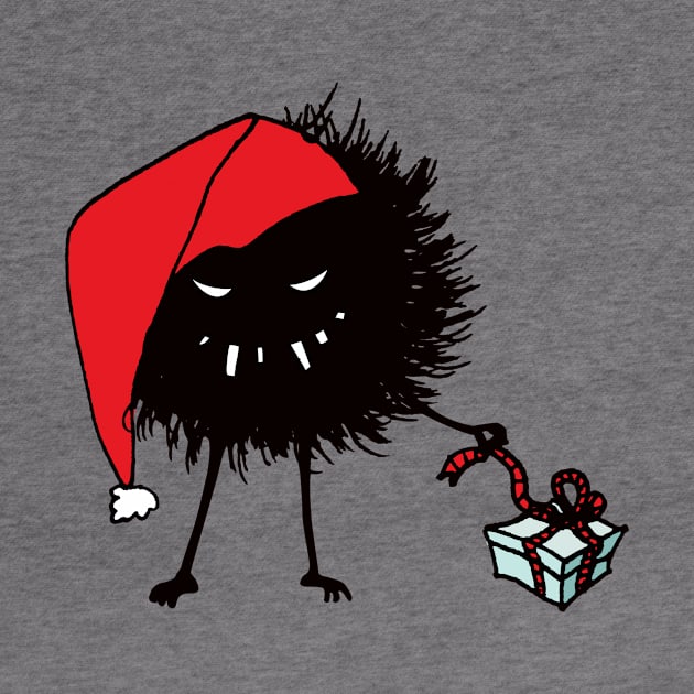 Evil Christmas Bug With Present by Boriana Giormova